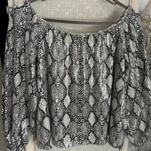 Shimmery and sequined top